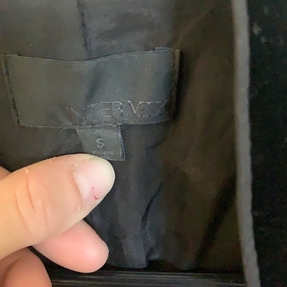 INTERMIX GARDOT VELVET MILITARY JACKET BLACK - Picture 2 of 4